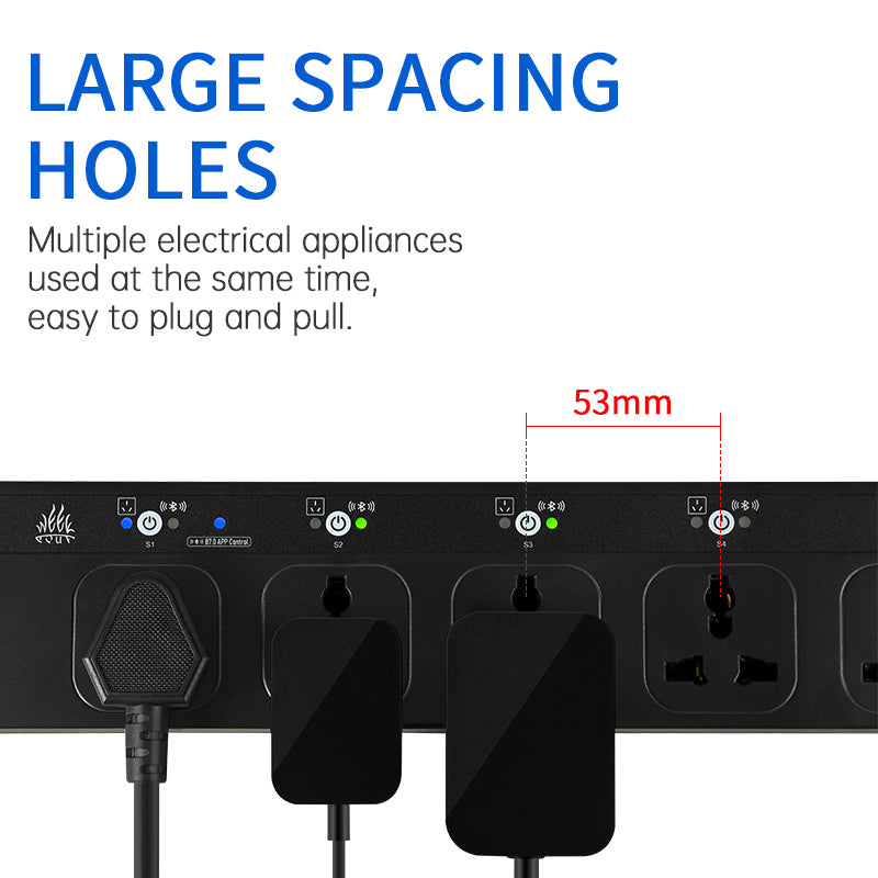 Bluetooth Smart Plug outlet spacing