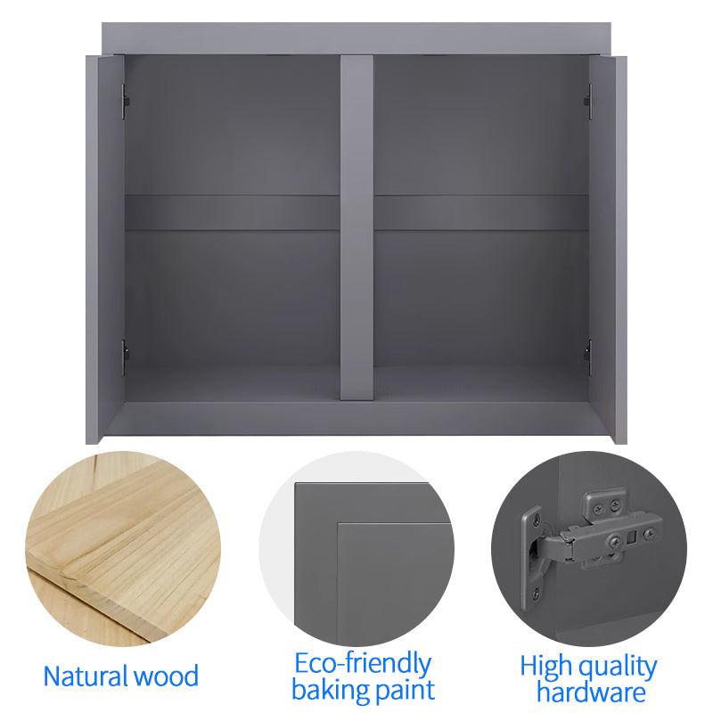 Week Aqua gray natural wood aquarium stand — manufacturer gallery image 2